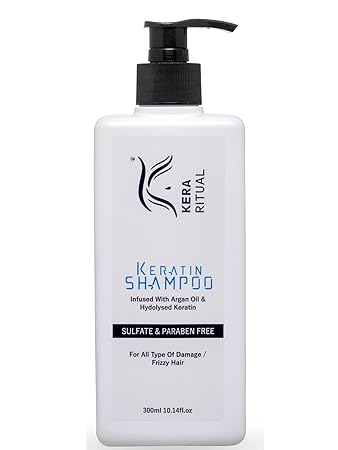 KERA RITUAL Keratin Shampoo (300ml) | Argan Oil & Hydolysed Keratin | Sulfate & Pareben Free