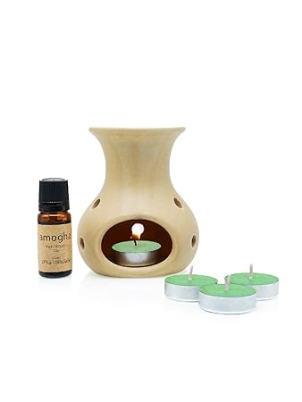 IRIS Stone Vaporizer Oil with Tealights, Apple Cinnamon