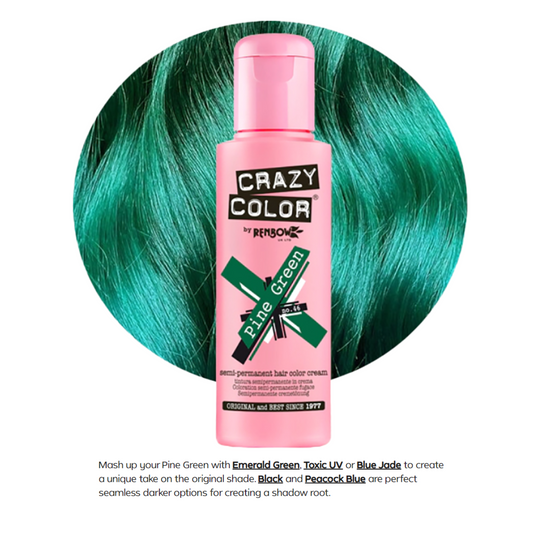 Crazy Color Semi Permanent Hair Colour, Pine Green 46