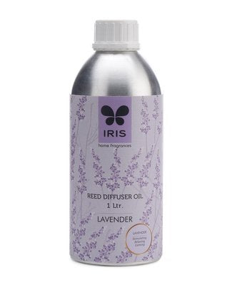 IRIS 1 Ltr. Reed Diffuser Oil in a Aluminium Can- Lavender stimulating, relaxing, calming