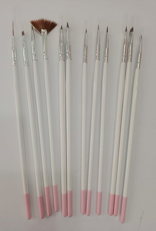 Nail Art Brushes Set of 12