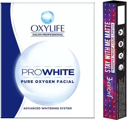Oxylife Pro White Facial Kit With Free Jaquline Master Stroke Liquid Eyeliner
