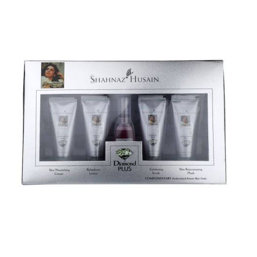 Shahnaz husain Diamond Skin Revival Kit 10gx4 (Diamond Nourishing Cream, Diamond Scrub, Diamond Lotion, Diamond Rejuvenating Mask) - FREE-Professional Power Skin Tonic 15 ml