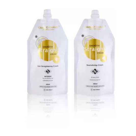 Cabelo Chave Hair Straightening Cream Intense & Neutralizing Cream  (480 ml)