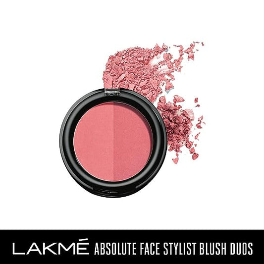 Lakmé Absolute Face Stylist Blush Duos, Rose Blush, 6 g