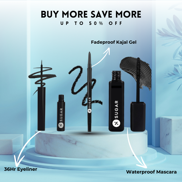 SUGAR Cosmetics Ultimate Eye Makeup Combo Pack (Kajal, Mascara, Eyeliner)