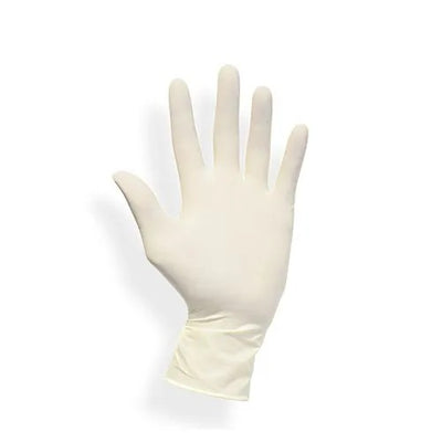 M-Care Examination Gloves - Latex Powdered White (Large) - Box of 100