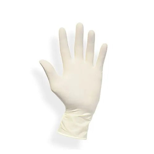 M-Care Examination Gloves - Latex Powdered White (Medium) - Box of 100