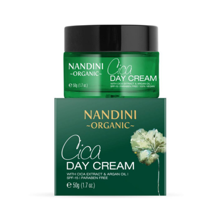 Nandini Organic Cica Day Cream with SPF 15, With Cica Extract & Argan Oil  (50 g)