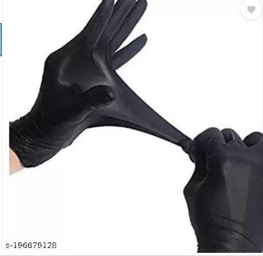 Premium Quality Black Nitrile Examination Gloves - Large (Pack of 100)