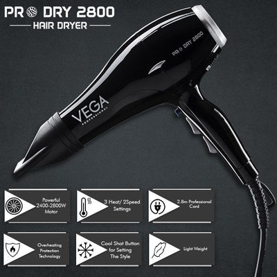 Vega Professional - Pro Dry 2800 Hair Dryer VPPHD-09