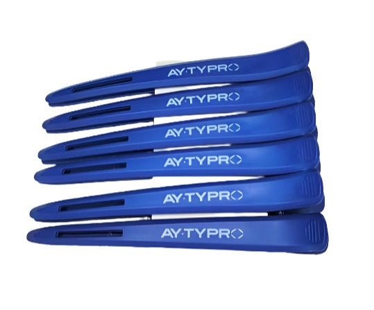 Ay.ty Pro Section Clip Blue & Black (Pack Of 6)