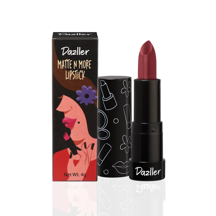 Dazller Matte 'N More Lipstick Creamy Matte, Long Stay, No Smudging, (M101 to M204)