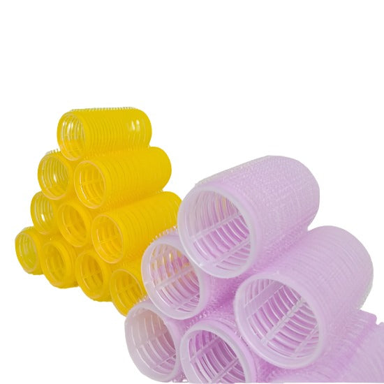 Hair Roller in Yellow 10pcs & Purple 6 pcs Colour Set