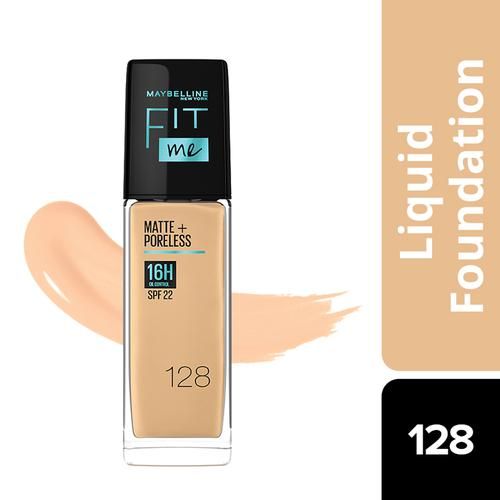 Maybelline New York Fit Me Matte + Poreless Liquid Foundation with Pump (Ivory, Nude Beige, Warm Nude, Natural Beige)