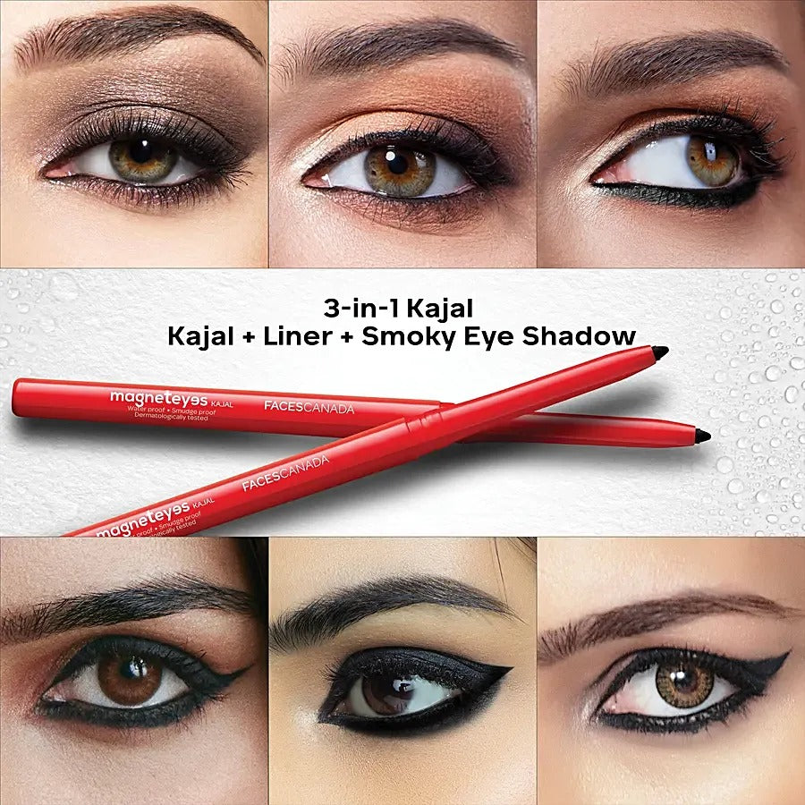 FACES CANADA Magnet Eyes Kajal - 24 Hours Stay, Smudge & Water Resistant