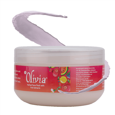 Olivia Herbal Face Pack With Fruit Extracts - Nourishes Skin & Tightens Pores, 400 g