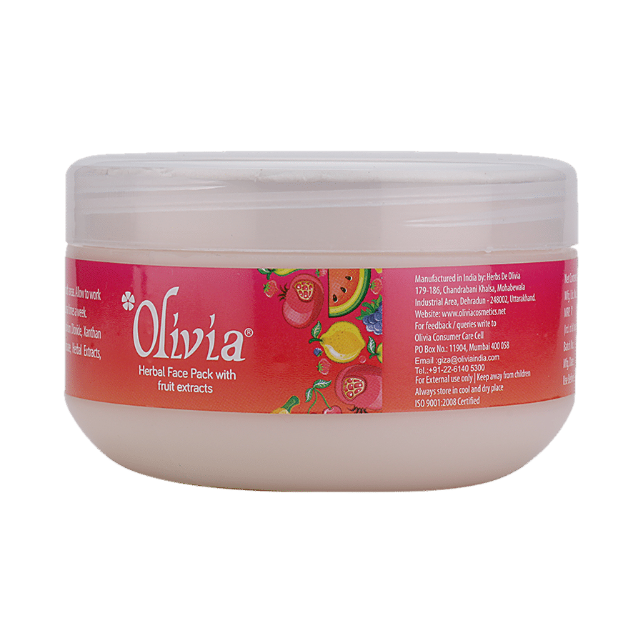 Olivia Herbal Face Pack With Fruit Extracts - Nourishes Skin & Tightens Pores, 400 g