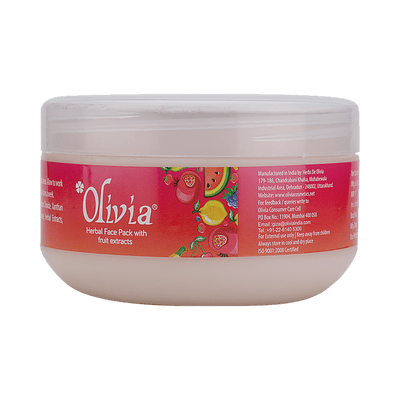 Olivia Herbal Face Pack With Fruit Extracts - Nourishes Skin & Tightens Pores, 400 g