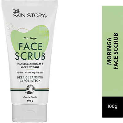 The Skin Story Moringa Face Gentle Scrub – Deep Cleansing Exfoliator, 100g