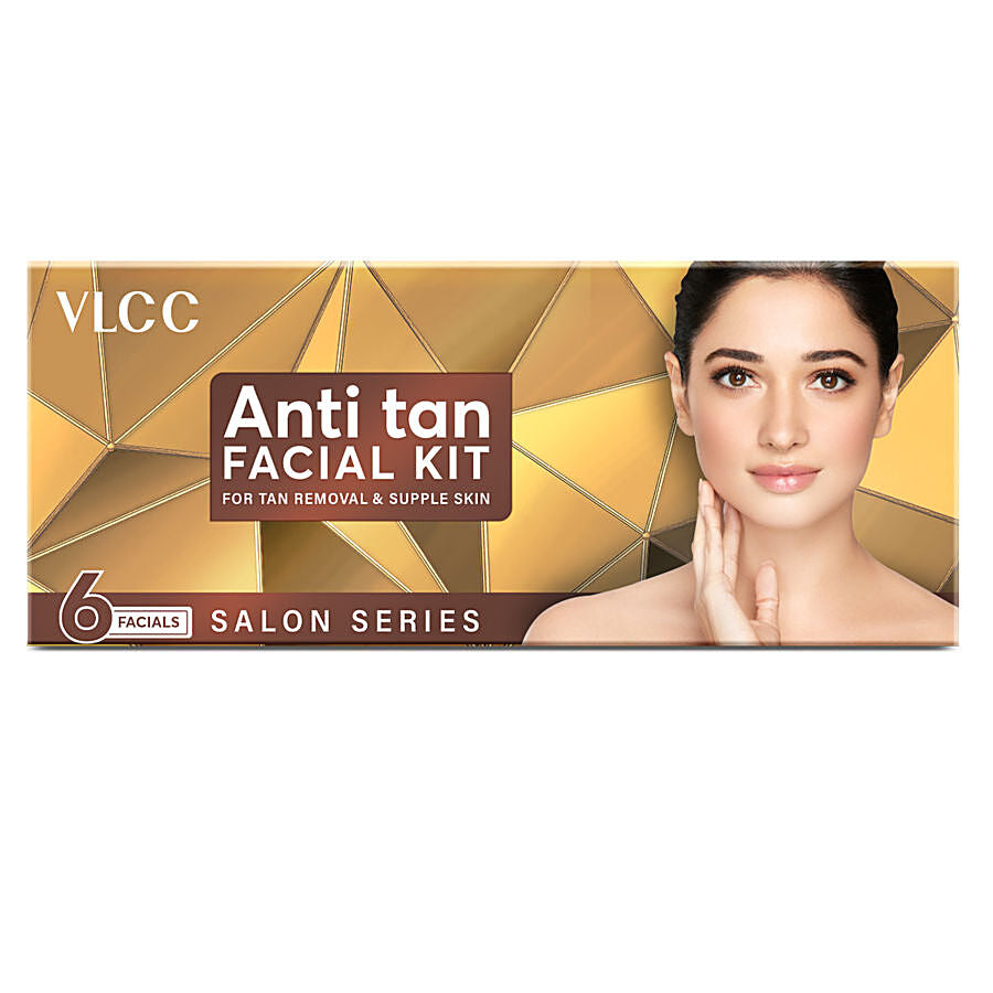 VLCC Salon Anti-Tan Facial Kit - At Home Anti-Tan Facial Kit, 300 g (6 Facials)