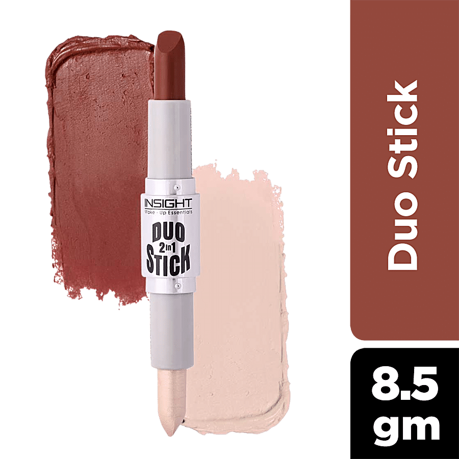 INSIGHT Cosmetics Duo Stick - Conceal, Contour & Highlighter, 8.5g 02 Coffee