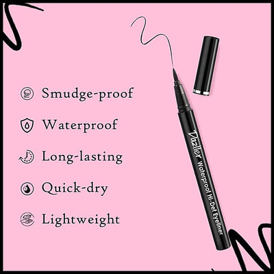 Dazller Waterproof Hi-Def Eyeliner + Eyebrow Pencil, 2 pcs Black