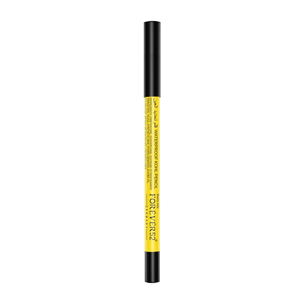 Forever52 WATERPROOF KOHL PENCIL, Long Lasting, Smudge Proof, Water Proof Black Kajal Pencil KWP100