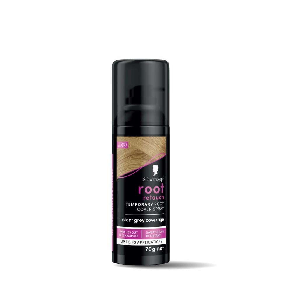 Schwarzkopf Root Retouch Temporary Root Cover Spray for Instant Grey Coverage - Dark Blonde 120ml