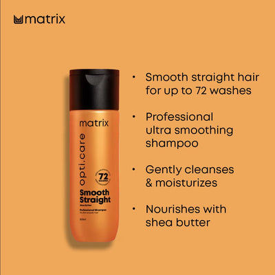 Matrix Opti.Care Professional Shampoo for Frizzy Hair with Shea Butter, Upto 4 Days Frizz Control