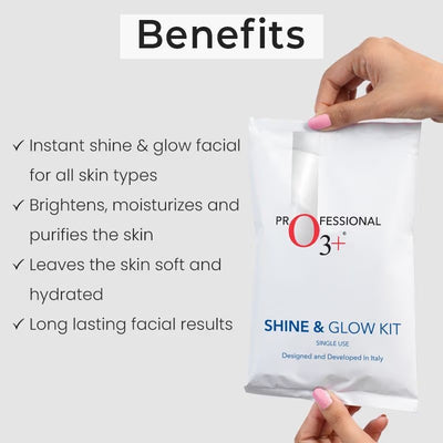 O3+ Shine & Glow Facial Kit For Instant Glow (32gm+6ml)