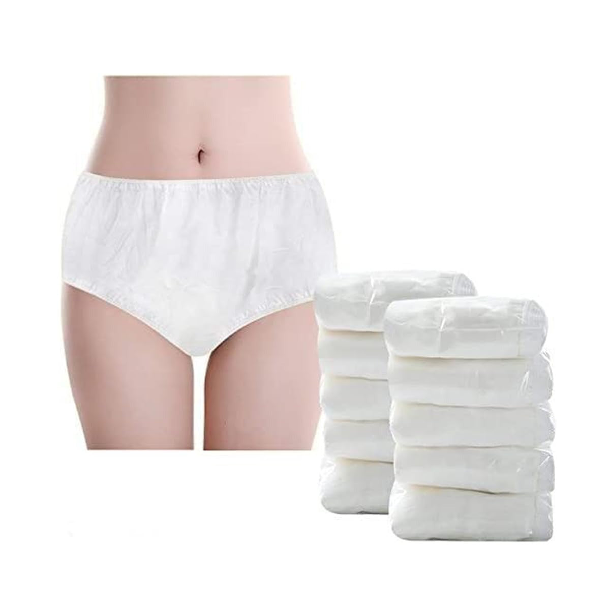 Disposable Panties for Women – 10 Pcs Pack | Spa, Maternity, Periods, Body Massage, Travel