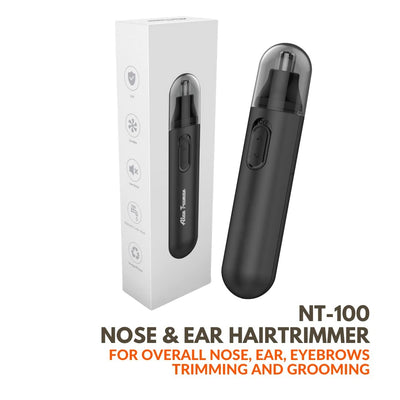 Alan Truman NT-100 Stainless Steel Nose & Ear Trimmer, Black, Unisex