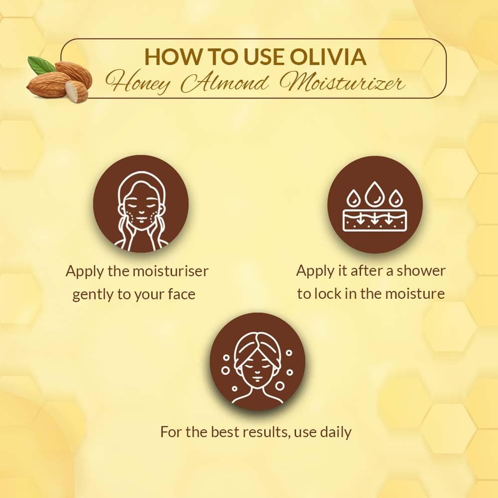 Olivia Honey Almond Deep Hydration Body Lotion | For Soft, Nourishing & Glowing Skin | 400ml