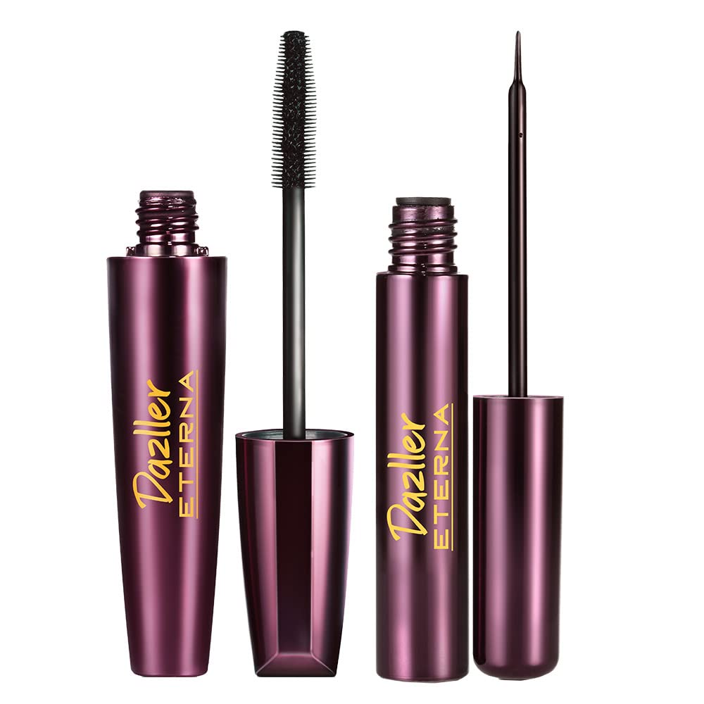 Eyetex Dazller Eterna Mascara With Herbals, 15 g (With Free Inside Dazller Eterna Eyeliner Waterproof, 7.5g)