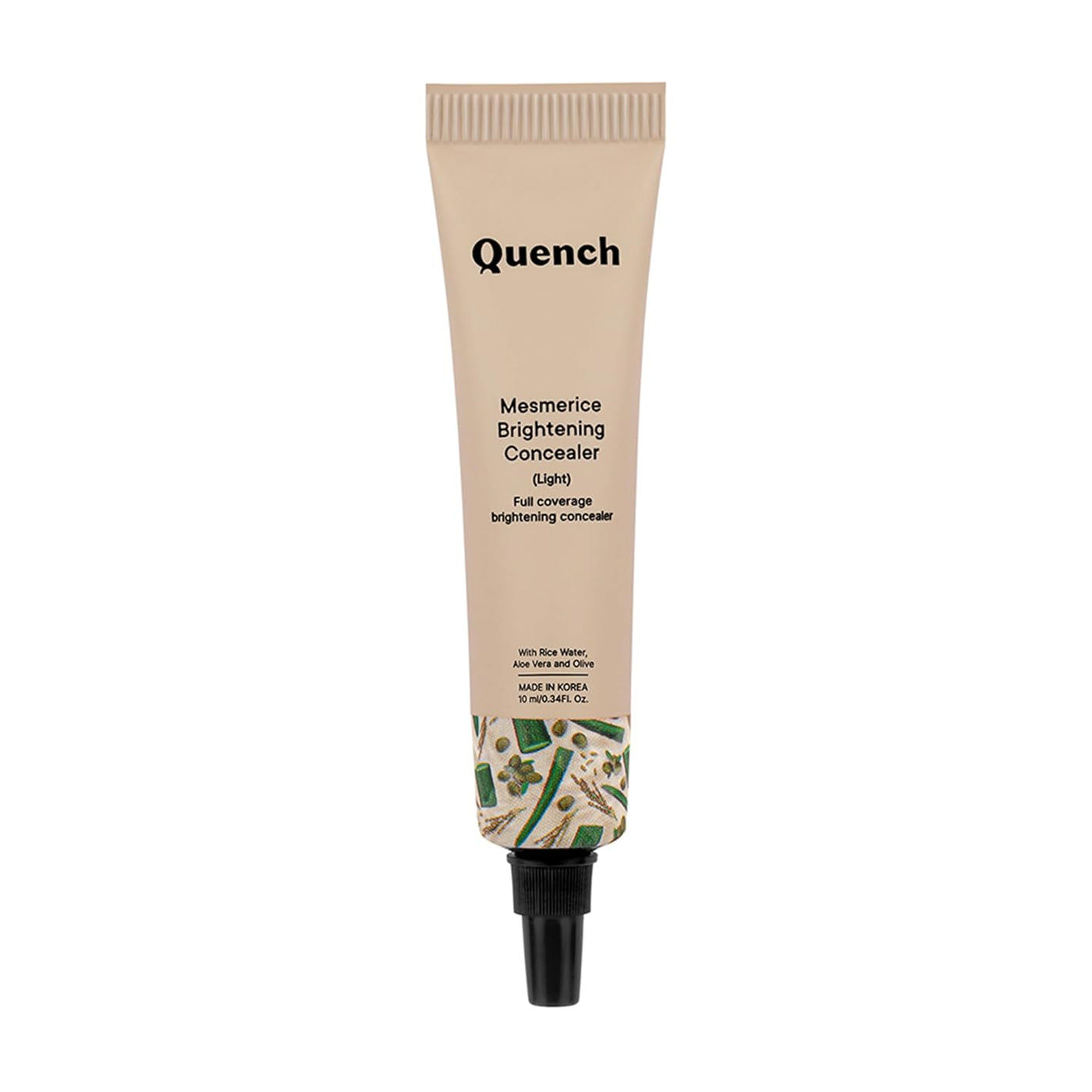 Quench Brightening Concealer with Rice Water & Aloe Vera (Medium)| Conceals Dark Circles & Brightens Under Eyes, 10ml