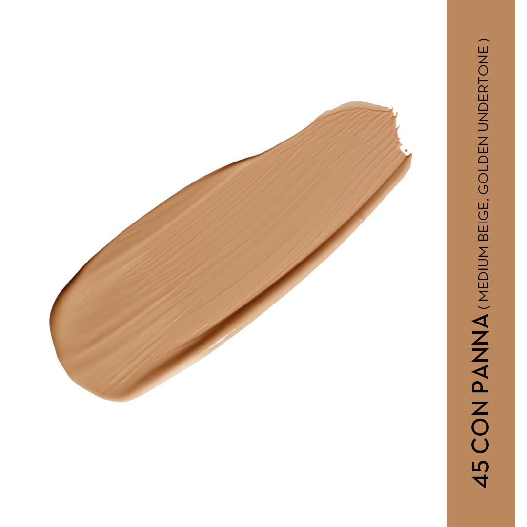 SUGAR Cosmetics - Magic Wand-Waterproof Matte Full Coverage Concealer For Normal Skin-45 Con Panna(Medium Beige Full Coverage Concealer With Golden Undertone)-Long Lasting,Lasts Up To 8Hrs