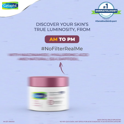 Cetaphil Brightening Night Comfort Cream - 50 G For Dark Spots, Uneven Skin Tone| Hyaluronic Acid & Niacinamide| Fragrance Free| Dermatologist Recommended