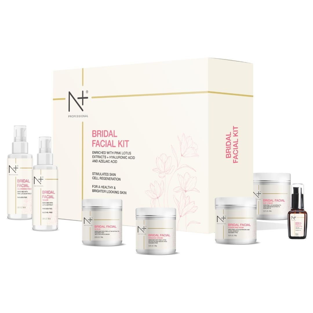 Bridal Facial Kit, Enriched with Pink Lotus Extracts, Hyaluronic Acid & Azelaic Acid