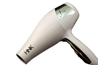 HNK FAB 2800W White Hair Dryer with Removable Metal Filter - Professional Salon-Quality Styling Tool for Fast Drying