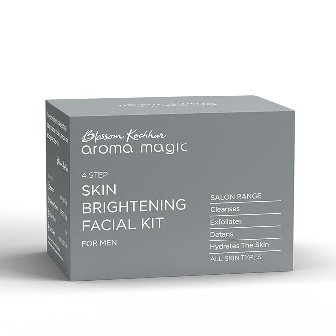 Aroma Magic Skin Brightening Facial Kit For Men 4 step ( salon Range) 348.00 gram