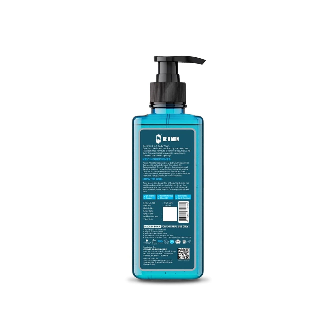 Be O Man Benthic Vitalizing Body Wash – 250ml