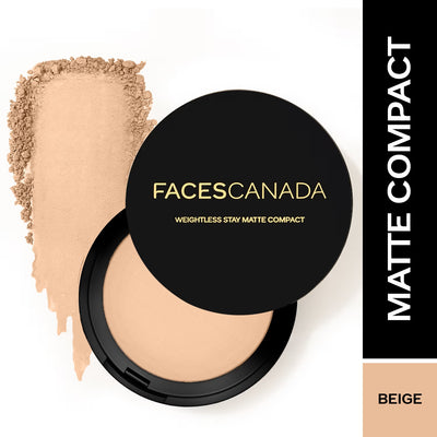 Faces Canada  Weightless Stay Matte Compact SPF20 Vitamin E & Shea Butter (02,03,04)