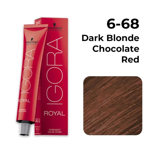 Schwarzkopf Professional Igora Royal Permanent Color Creme (6-68 Dark Blonde Chocolate Red)