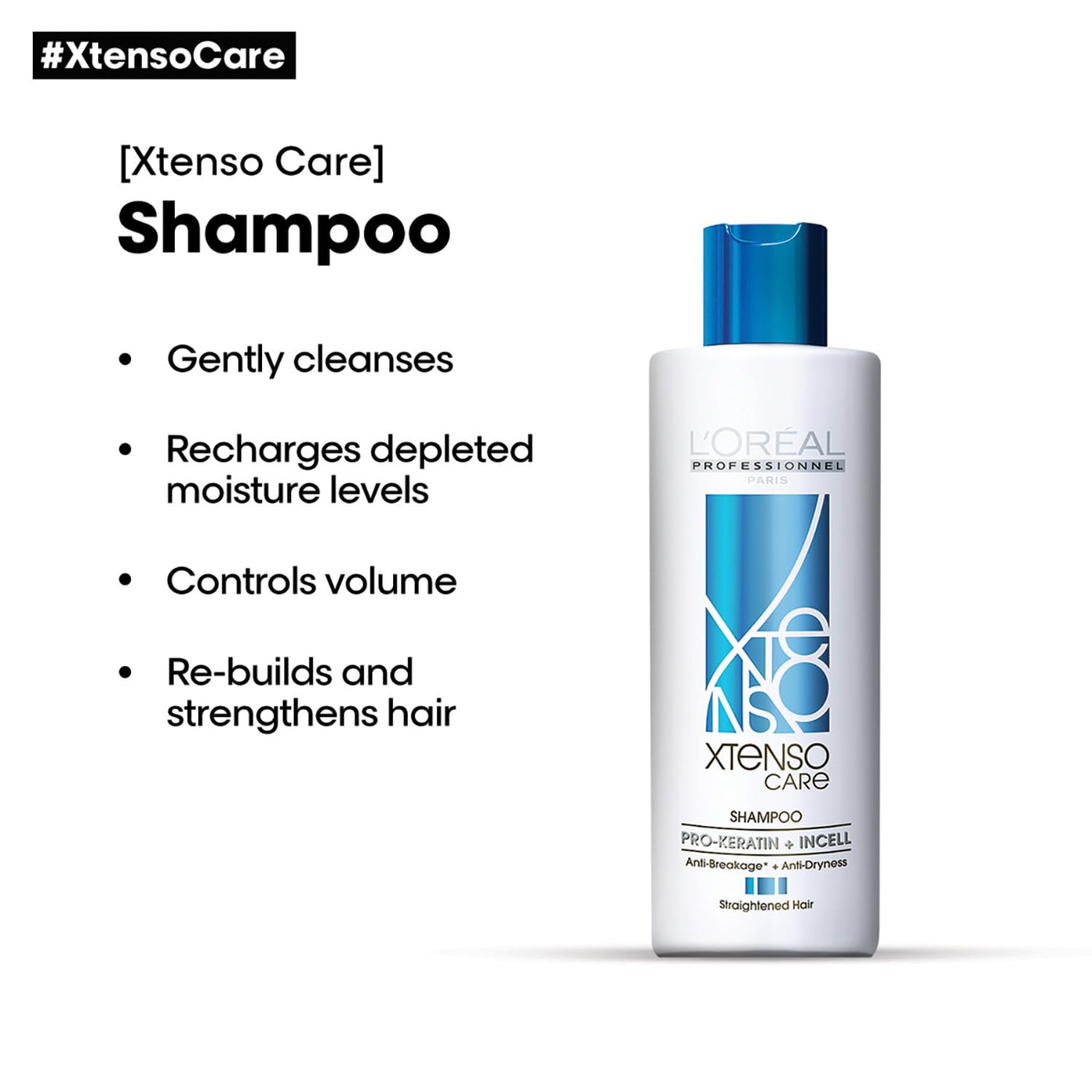 L’OREAL PROFESSIONNEL PARIS Xtenso Care Shampoo, 250 ML | For Straightened Hair