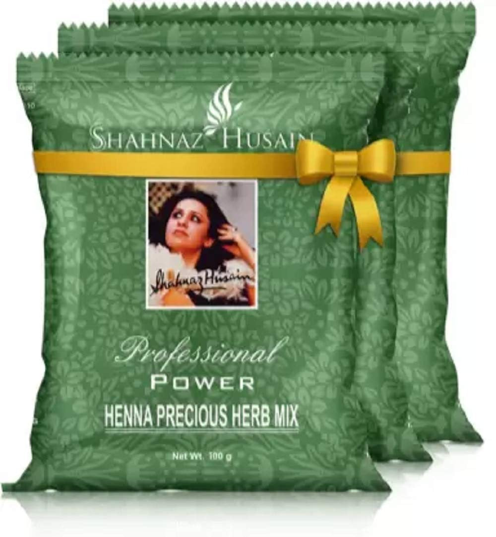 Shahnaz Husain Henna Herb Mix (100gm x 3) - Black | Natural Hair Color & Care