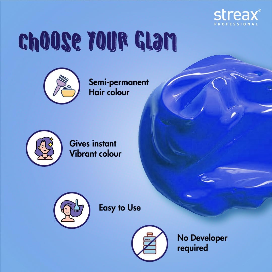 Streax Professional Hold and Play Funkey Colour - Wonder Blue