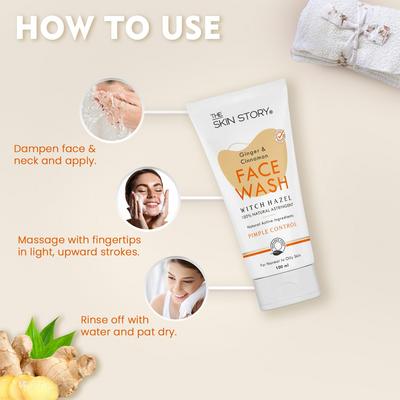 The Skin Story Ginger & Cinnamon Facewash - Pimple Control, 100 ml