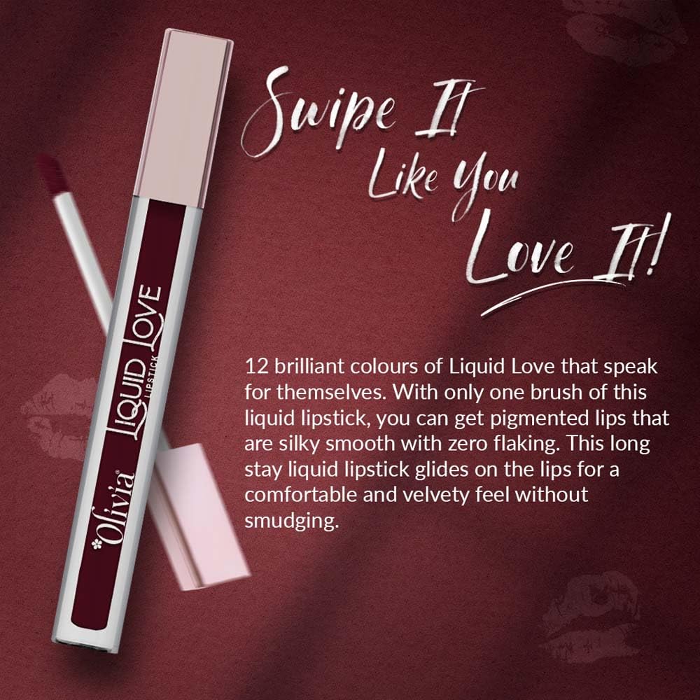 Oliva Liquid Lipstick | 12HR Long-lasting Matte Lipstick (1 to 12)