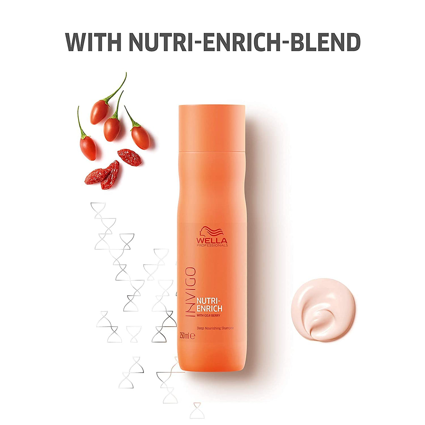 Wella Professionals Invigo Nutri-Enrich Shampoo, 250 ML | For Damaged Hair